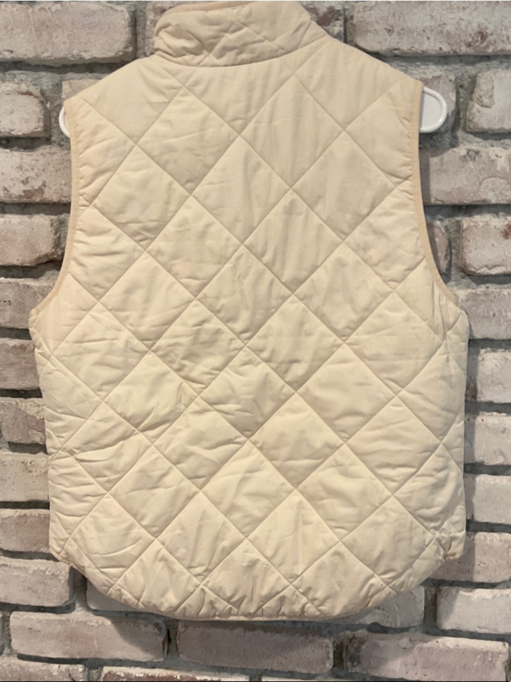 J. Crew Quilted Puffer Vest in Light Cream - Picture 2 of 4